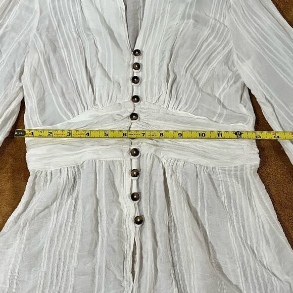 Maeve By Anthropologie White Button Down Blouse Size 0 - Picture 6 of 12